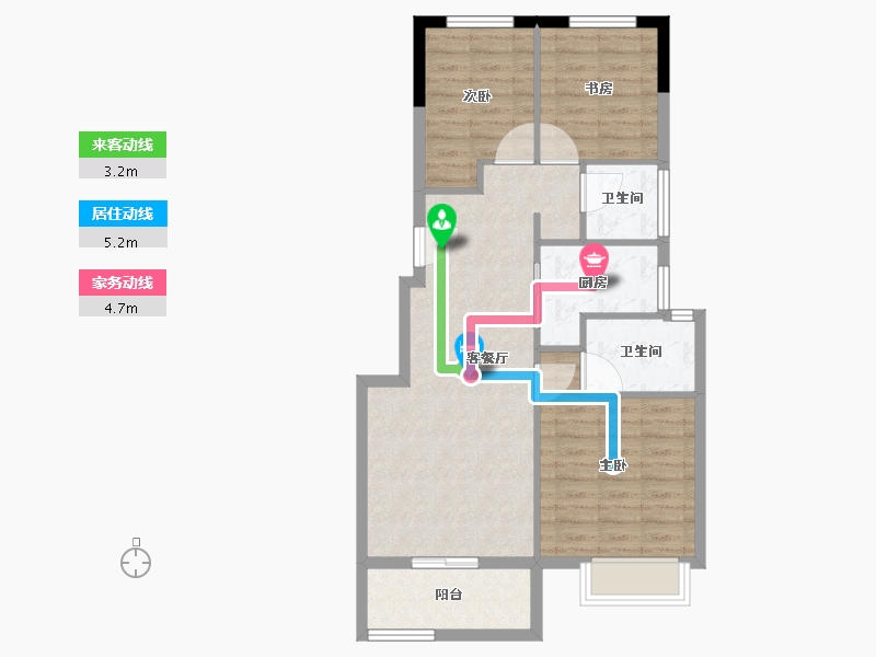 浙江省-湖州市-奥园悦见山-75.86-户型库-动静线