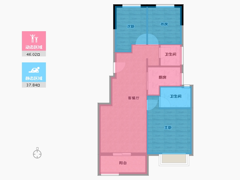 浙江省-湖州市-奥园悦见山-75.86-户型库-动静分区