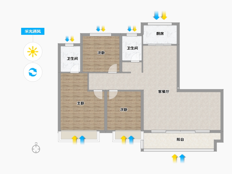 河南省-驻马店市-巨源城-118.00-户型库-采光通风