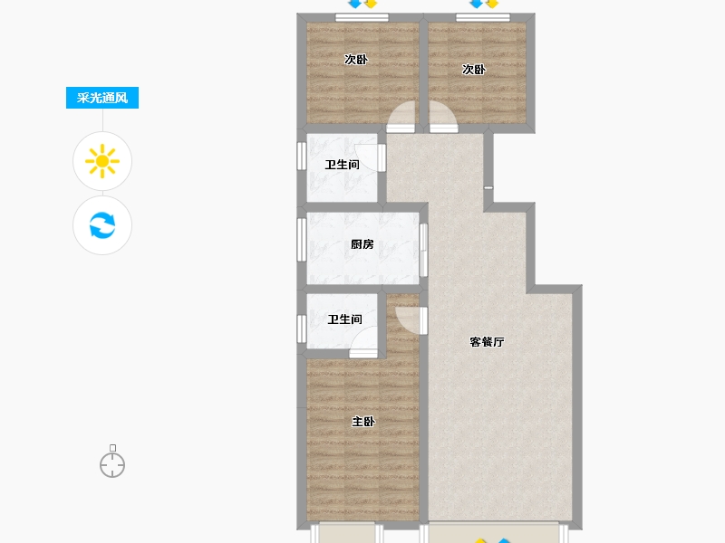 河北省-保定市-子墨府-86.15-户型库-采光通风