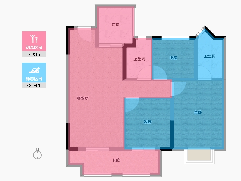 浙江省-湖州市-中南望樾澜庭-78.41-户型库-动静分区