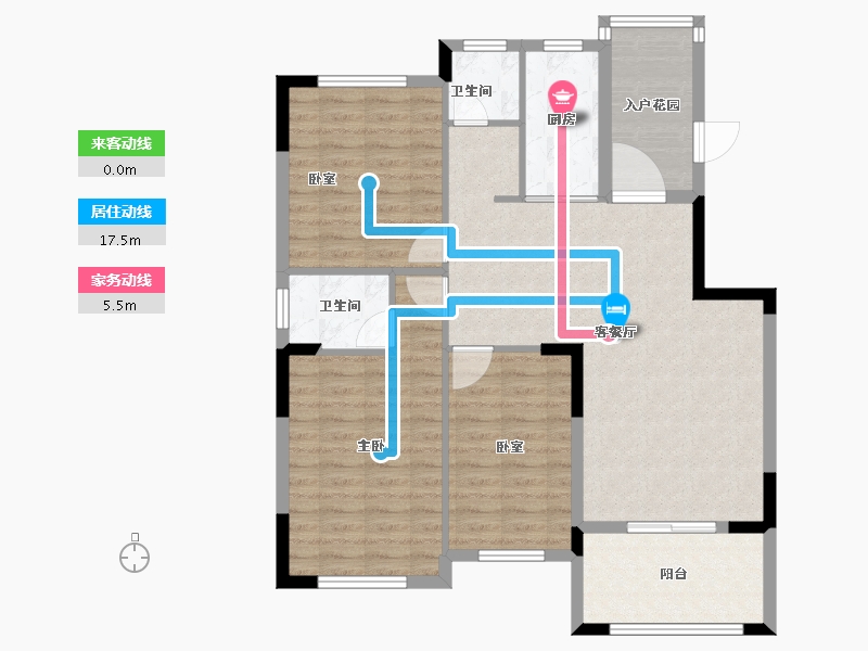 湖北省-宜昌市-盛泰玫瑰园-101.52-户型库-动静线