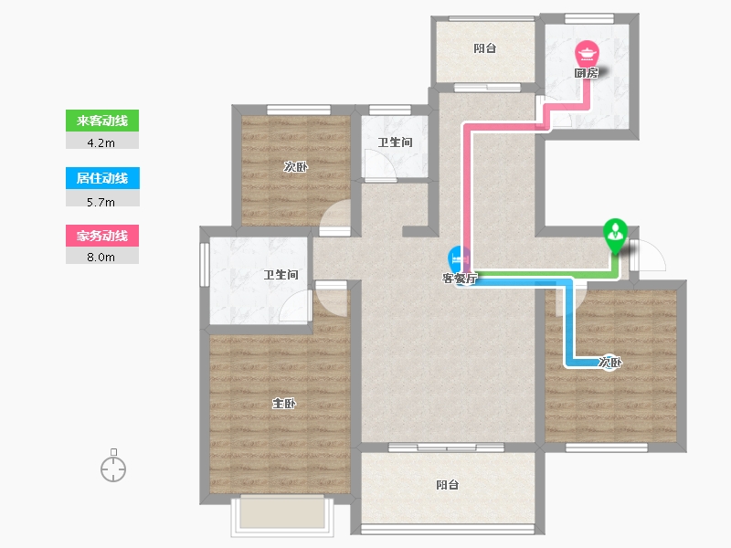 河南省-濮阳市-恒基·悦和府-100.16-户型库-动静线