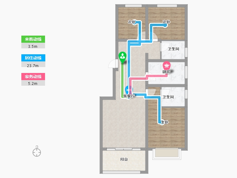 河南省-濮阳市-恒基·悦和府-85.15-户型库-动静线