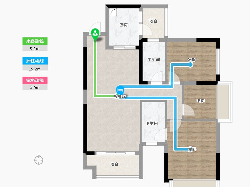 广东省-清远市-清远佳兆业城市广场-80.01-户型库-动静线