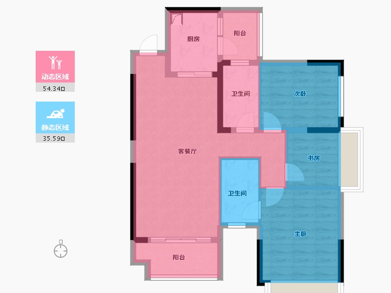 广东省-清远市-清远佳兆业城市广场-80.01-户型库-动静分区