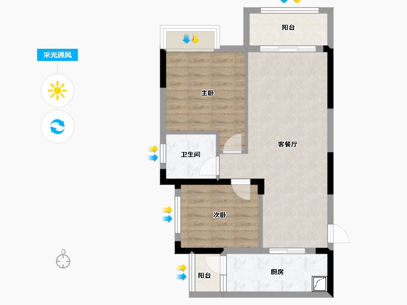 广东省-清远市-清远佳兆业城市广场-64.00-户型库-采光通风