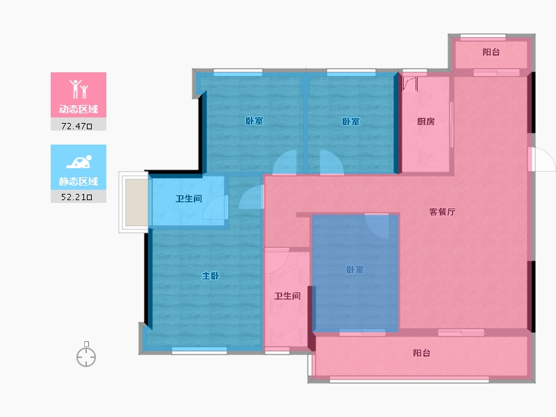 福建省-宁德市-金滩·云璟府-102.77-户型库-动静分区