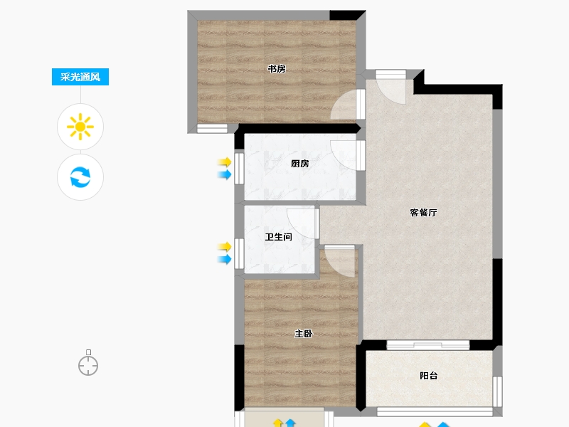 广东省-清远市-清远佳兆业城市广场-58.40-户型库-采光通风