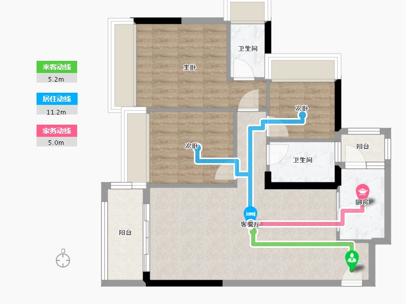 广东省-清远市-海港成天荷1号-76.34-户型库-动静线