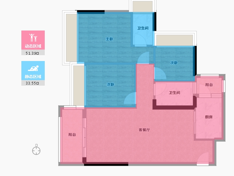 广东省-清远市-海港成天荷1号-76.34-户型库-动静分区