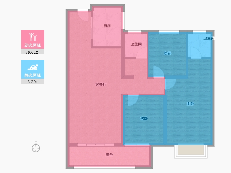 河南省-濮阳市-开州·文苑-92.76-户型库-动静分区