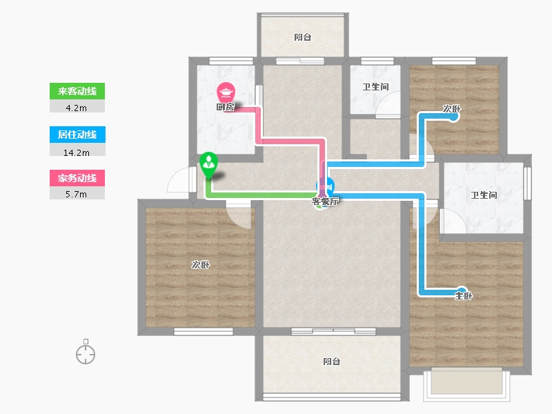 河南省-濮阳市-恒基·悦和府-97.96-户型库-动静线