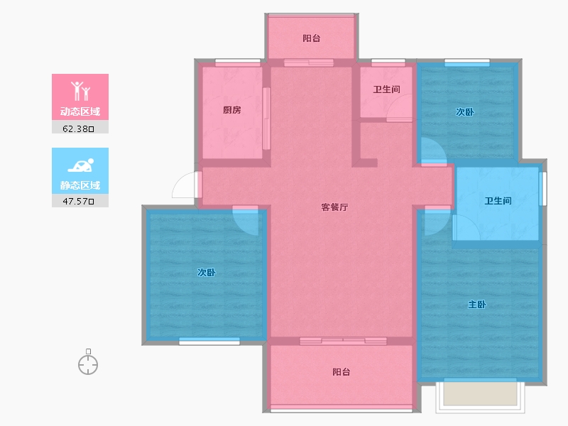 河南省-濮阳市-恒基·悦和府-97.96-户型库-动静分区