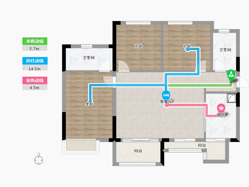 广东省-清远市-清远佳兆业城市广场-91.60-户型库-动静线