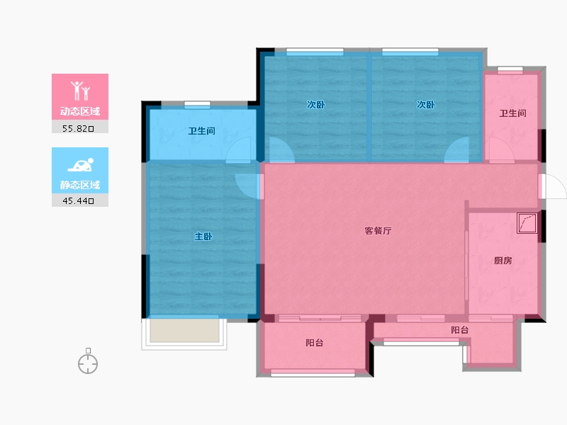 广东省-清远市-清远佳兆业城市广场-91.60-户型库-动静分区