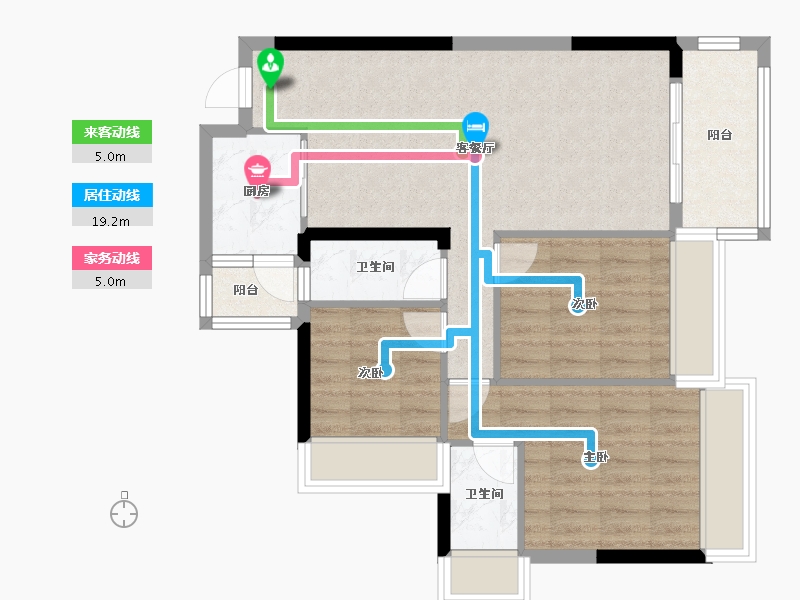 广东省-清远市-海港成天荷1号-74.96-户型库-动静线