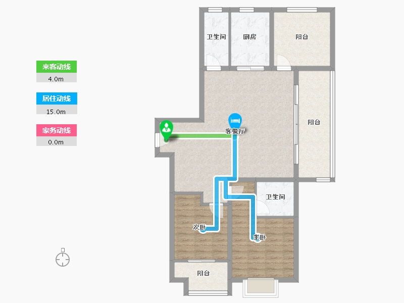 安徽省-滁州市-碧桂园天玺-101.80-户型库-动静线