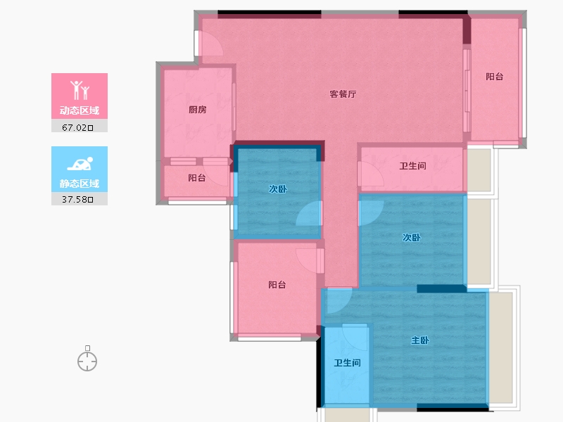 广东省-清远市-海港成天荷1号-93.66-户型库-动静分区