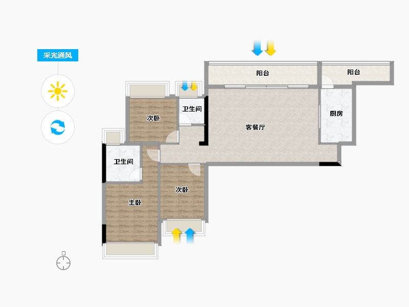 贵州省-黔西南布依族苗族自治州-万昌杏林春晓-102.83-户型库-采光通风