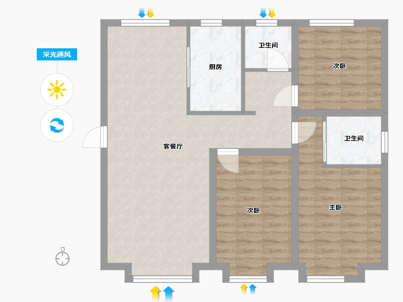 新疆维吾尔自治区-乌鲁木齐市-金科·梦想传奇-98.00-户型库-采光通风