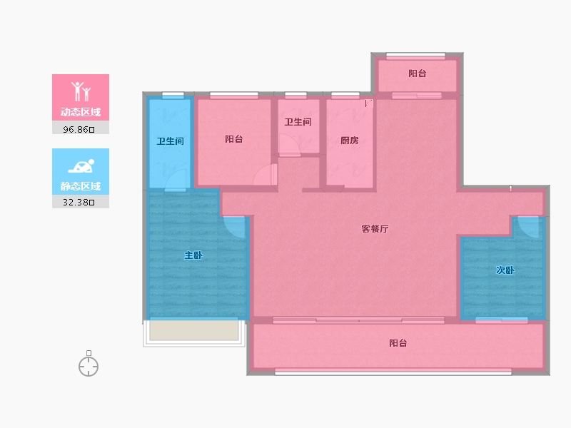 安徽省-滁州市-金鹏天境-116.81-户型库-动静分区