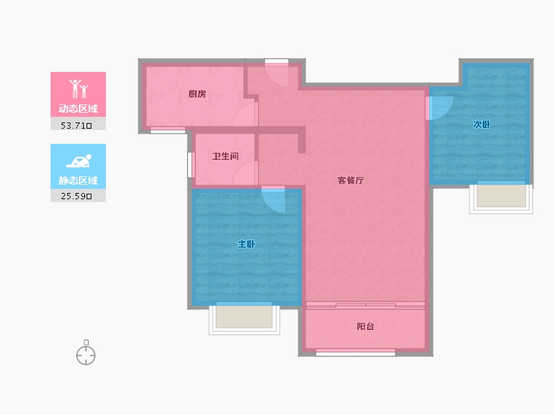 河南省-濮阳市-开州·文苑-70.77-户型库-动静分区