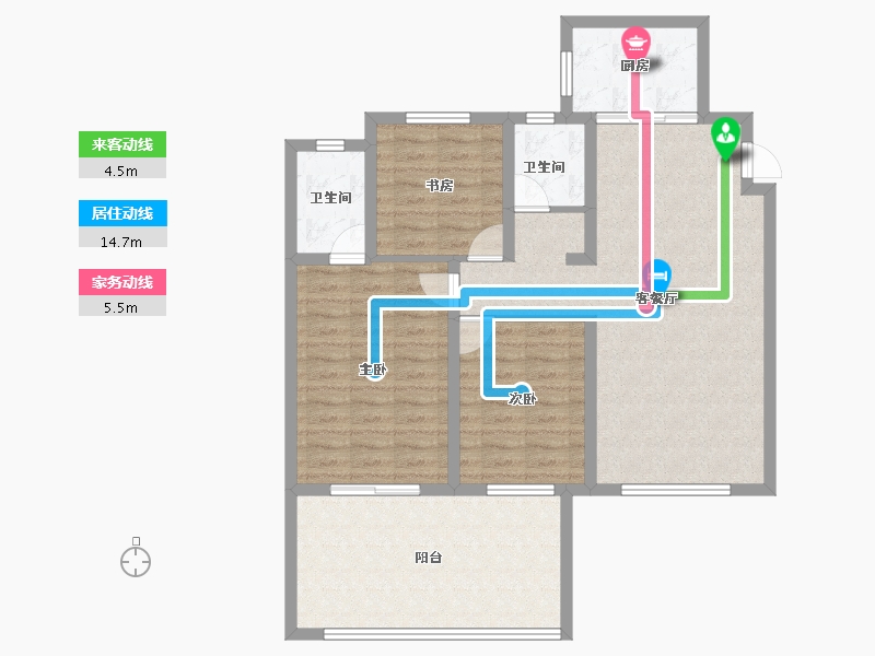 河南省-濮阳市-云熙府-100.86-户型库-动静线