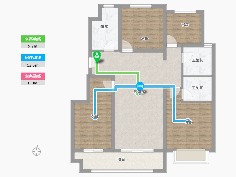 江苏省-镇江市-中昂·璟院-92.80-户型库-动静线