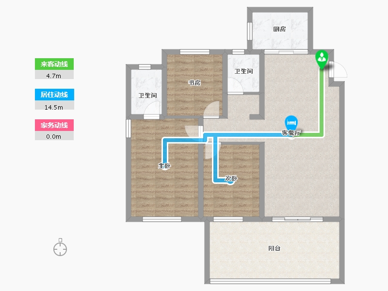 河南省-濮阳市-云熙府-100.87-户型库-动静线