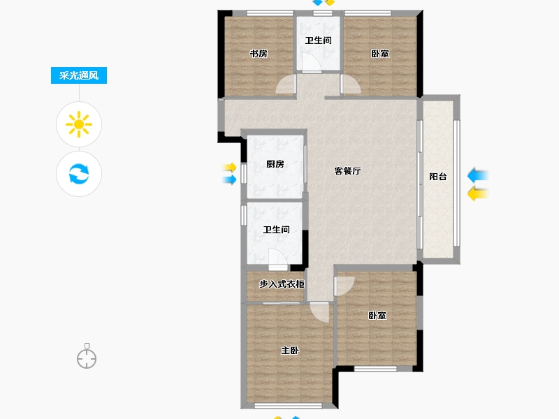 广西壮族自治区-柳州市-绿城杨柳郡-115.20-户型库-采光通风