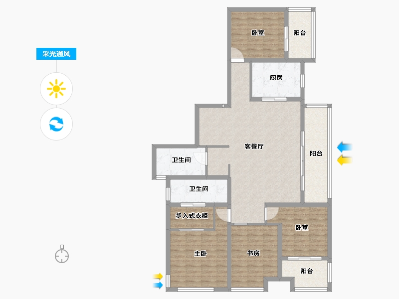 广西壮族自治区-柳州市-绿城杨柳郡-123.20-户型库-采光通风