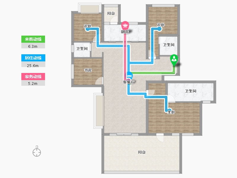 四川省-眉山市-万科眉州文化村-152.36-户型库-动静线