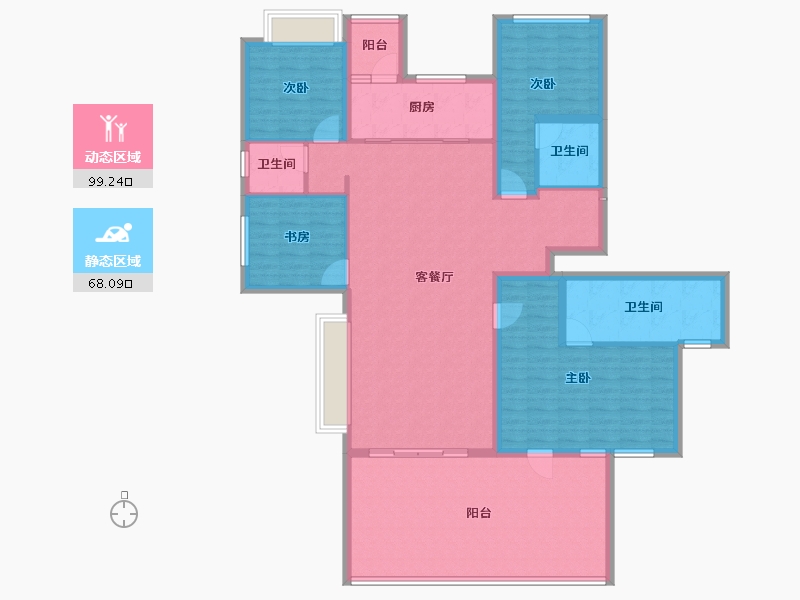 四川省-眉山市-万科眉州文化村-152.36-户型库-动静分区