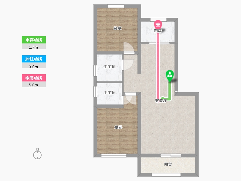 河北省-石家庄市-水木清华园-76.00-户型库-动静线