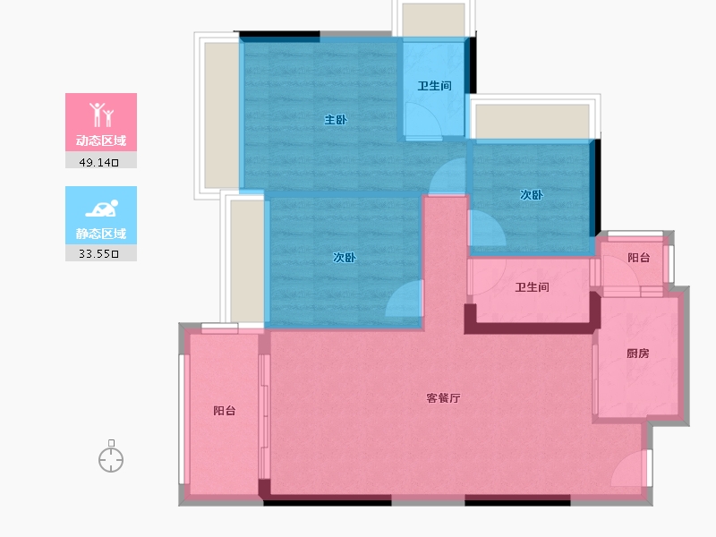 广东省-清远市-海港成天荷1号-74.27-户型库-动静分区