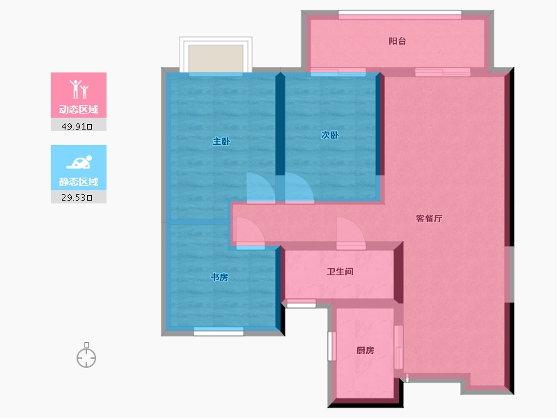 河南省-郑州市-永丰乐城-75.00-户型库-动静分区