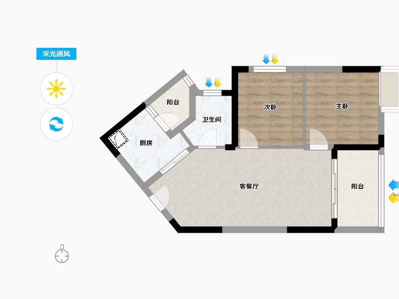 广东省-清远市-清远佳兆业城市广场-60.00-户型库-采光通风