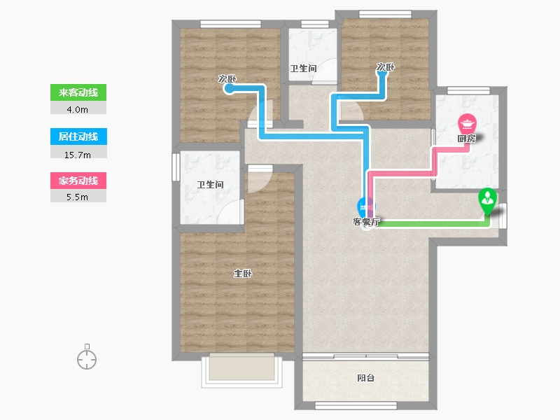 河南省-濮阳市-开州·文苑-89.87-户型库-动静线