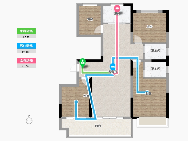 河南省-濮阳市-华信·越绣水岸-104.06-户型库-动静线