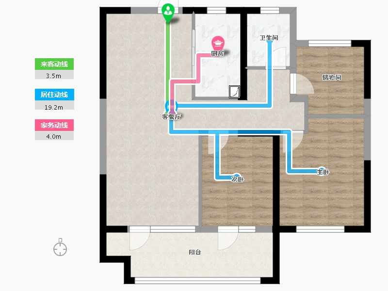 宁夏回族自治区-银川市-银川融创城-83.20-户型库-动静线