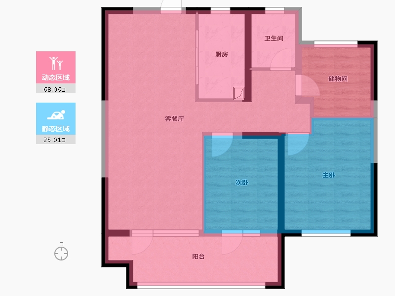 宁夏回族自治区-银川市-银川融创城-83.20-户型库-动静分区