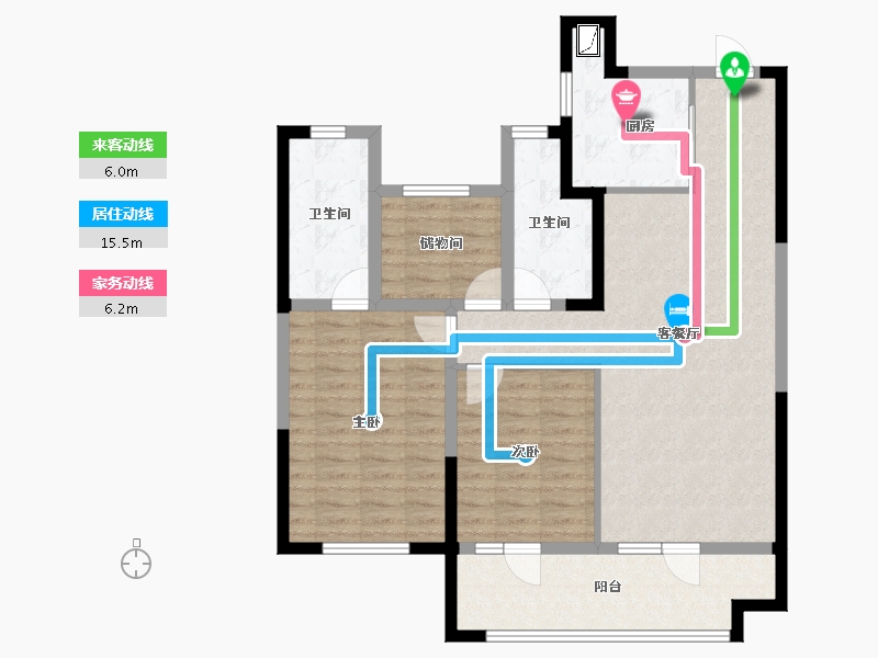 宁夏回族自治区-银川市-银川融创城-96.80-户型库-动静线