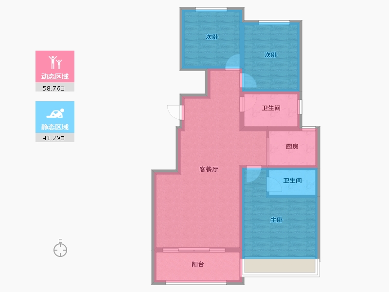 河南省-濮阳市-金辉·桂园-89.24-户型库-动静分区