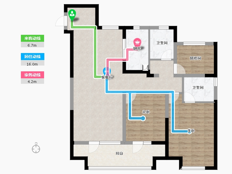 宁夏回族自治区-银川市-银川融创城-101.60-户型库-动静线