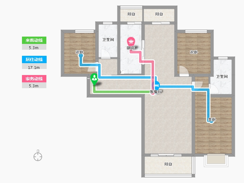 甘肃省-平凉市-华电小区-107.64-户型库-动静线