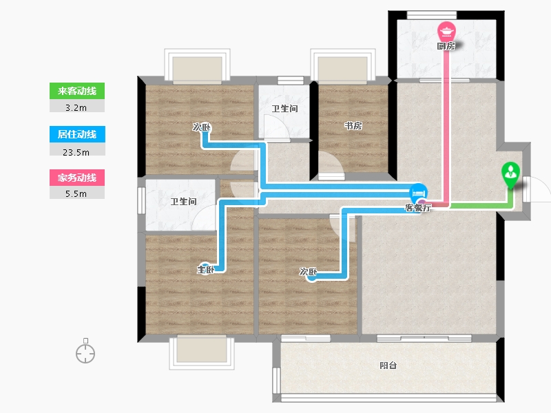 福建省-三明市-永嘉天地翰林府-96.79-户型库-动静线