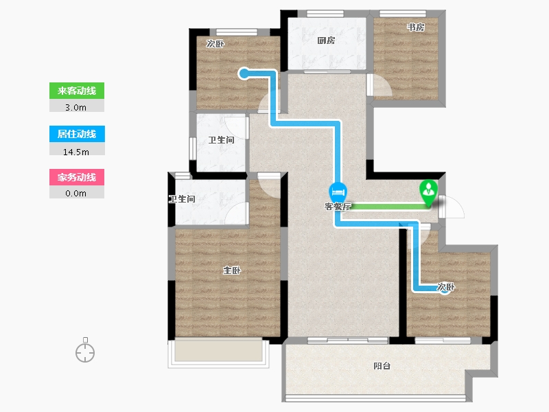 河南省-濮阳市-华信·越绣水岸-103.05-户型库-动静线