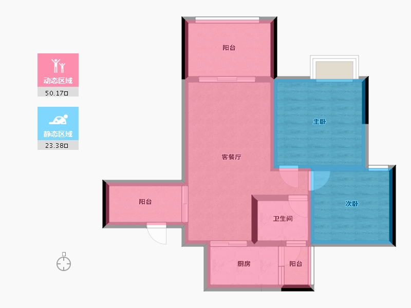 四川省-遂宁市-烨宇锦绣江山-70.00-户型库-动静分区