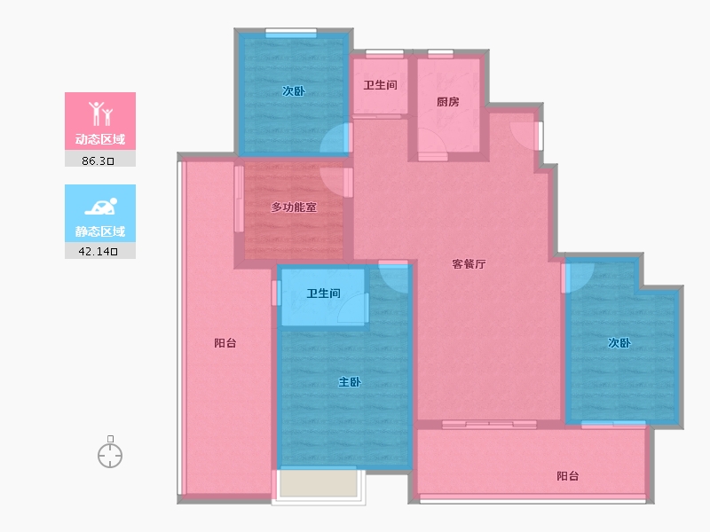 河南省-濮阳市-康桥·宝泊幸福里-114.24-户型库-动静分区